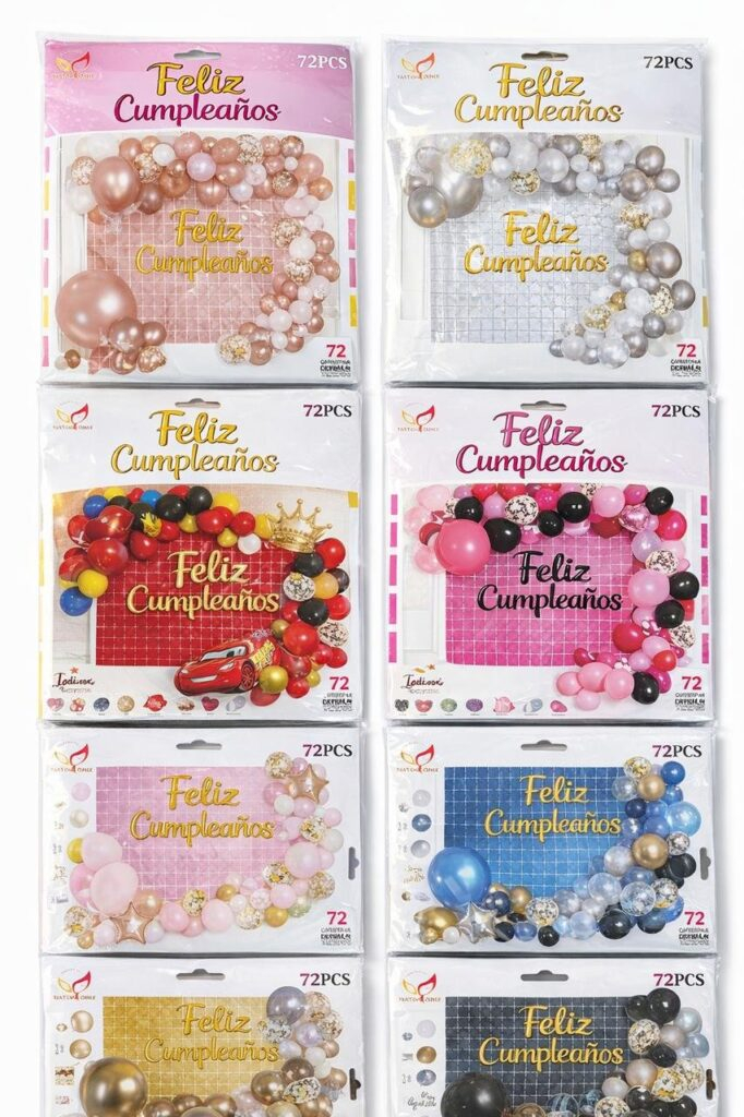 ARCO FELIZ CUMPLEAÑOS 72PCS