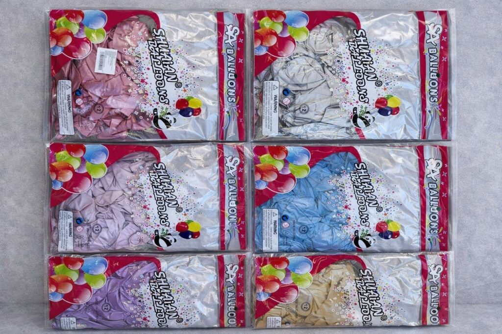 BOMBA CROMADA FELIZ CUMPLEAÑOS R12 50PCS
